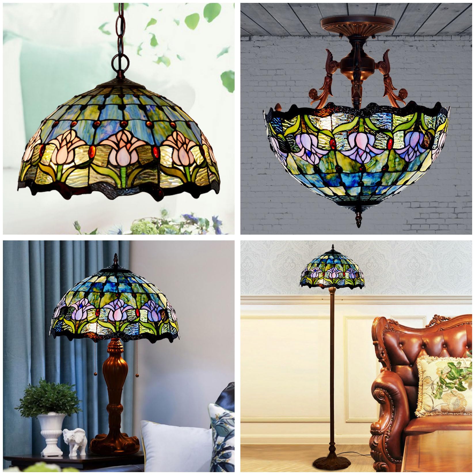 Amazon.co.jp: 16インチランプシェード交換用、ヴィンテージ